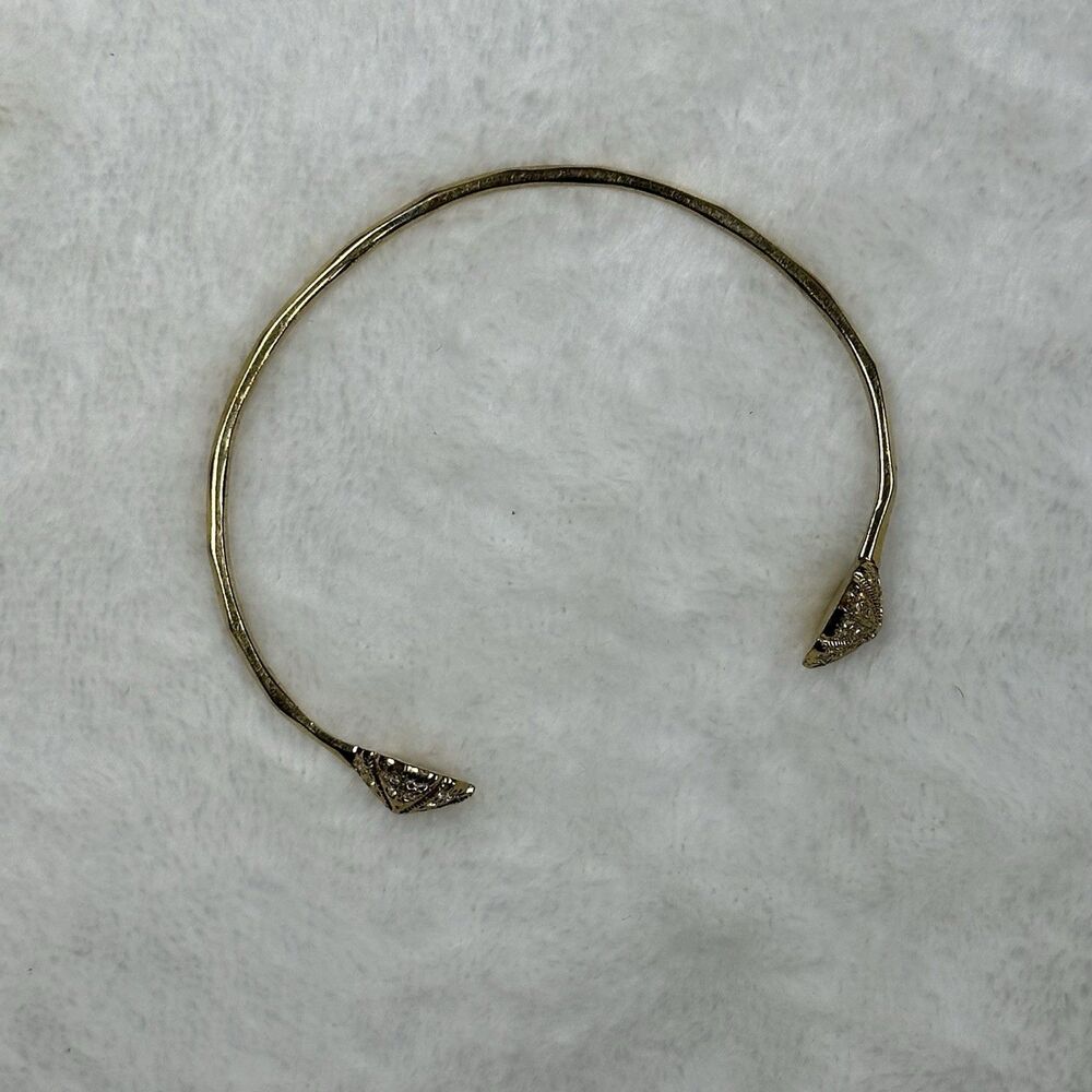 Vintage Stella & Dot Pavé Pyramid Open Cuff Bracelet Adjustable Signed